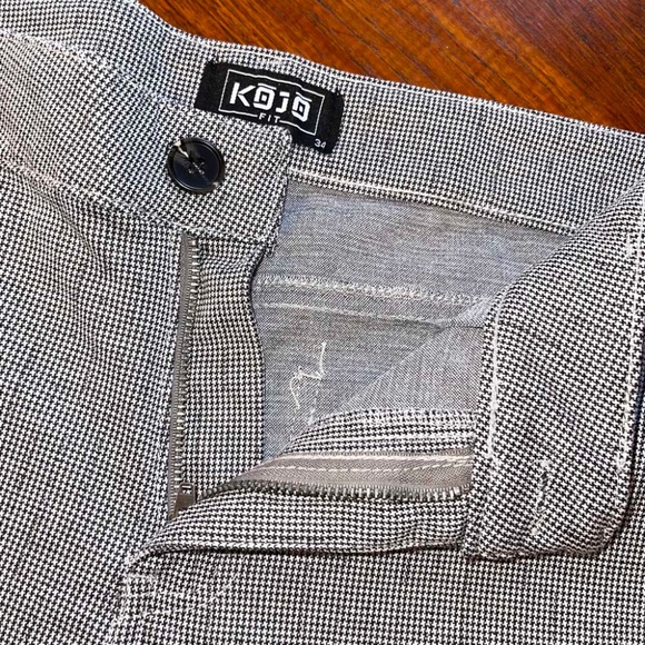 Kojo Fit Super Stretch Pants Houndstooth Men's 34" - Picture 2 of 12